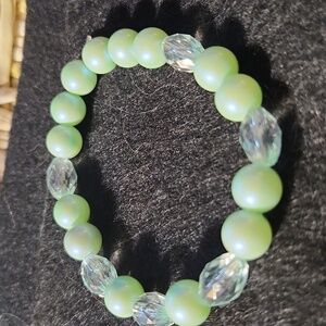 hand crafted beaded bracelet made on a stretchy cord